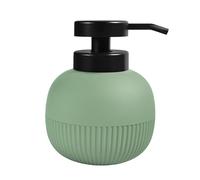MSV - Dispenser Sapone Gino Basil - Design Moderno - 10.3 x 10.3 x 13.2 cm - Verde - capacità 0.5L - Ideale per Cucina e Bagno - Ricarica Facile