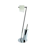 MSV distributore Carta WC con Spazzola, Acciaio Inox, Cromato, 71 x 20 x 12 cm, 54 Pezzi