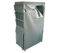 MSV Extra Guardaroba microaerato con Tasche, Polipropilene, plastica, Gris