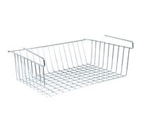 MSV homeXpert 370 Cestino portaoggetti in Metallo, Argento, 38 x 26 x 14 cm