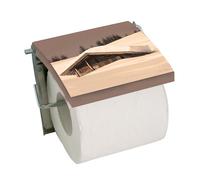 MSV homeXpert Portarotolo da Parete in MDF e Inox Beige