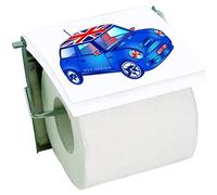 MSV homeXpert Portarotolo da Parete in MDF e Inox per Auto Blu