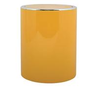 MSV Kamaka Bagno serie Savona - Pattumiera da bagno con coperchio basculante, in plastica, 6 litri, colore: Giallo