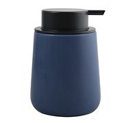 MSV Maonie-Dispenser per Sapone Liquido, in Ceramica, 300 ml, Colore: Blu Scuro Opaco, Standard