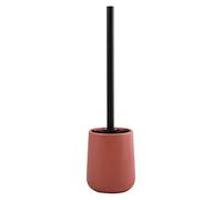 MSV Maonie-Scopino per WC, in Ceramica Opaca, Colore Rosso, Tappetino in Terracotta, 9x39cm