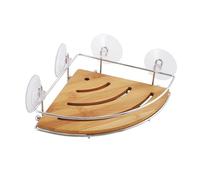 MSV Mensola angolare per Doccia con Ventosa in bambù