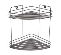 MSV Mensola angolare per Doccia KERY a 2 Livelli, Acciaio Nero Opaco