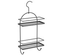 MSV Mensola Doccia a Parete 2 Livelli, Acciaio Nero Opaco