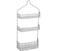 MSV Mensola Doccia da Fissare 3 Livelli in Acciaio Bianco Agadir