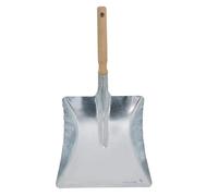MSV Pala per Pulizia, Acciaio zincato con Manico in Legno, Grigia