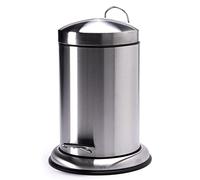 MSV Pattumiera a Pedale in Acciaio Inox 3l, Inossidabile, Argento, 2 cm
