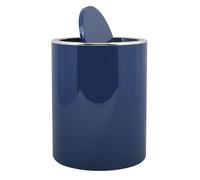 MSV - Pattumiera a pedale Kamaka con coperchio basculante - Capacità 6L - Ideale per bagni - Dimensioni Ø18,5 x 26 cm - Blu scuro