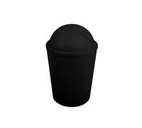 MSV - Pattumiera AKO con coperchio a ribalta - Capacità 5,5 l - Design compatto e pratico - Ideale per bagno o cucina - Nero - Funzionamento semplice