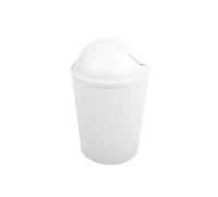 MSV - Pattumiera AKO con coperchio a ribalta - Capacità 5,5 l - Design compatto e pratico - Ideale per bagno o cucina - Bianco - Funzionamento semplice