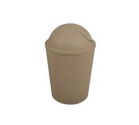 MSV - Pattumiera AKO con coperchio a ribalta - Capacità 5,5 l - Design compatto e pratico - Ideale per bagno o cucina - Colore tortora - Funzionamento semplice