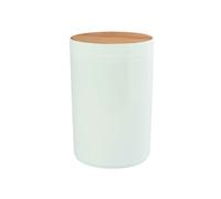 MSV Pattumiera Bagno 6L Bianca - Cestino Rotondo Compatto con Coperchio Basculan