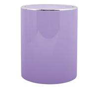 MSV, Pattumiera Ribaltabile in PP, Modello Kamaka, Pattumiera con Coperchio basculante Rimovibile, Design Moderno Ideale per WC, Bagno, Ufficio, Rotonda, 6L, Lavanda