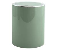 MSV, serie da bagno "ASPEN" - Pattumiera di design per il bagno con pedale e coperchio basculante, 6 litri (diametro x altezza): circa 18,5 x 26 cm, verde basilico
