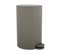 MSV - Pattumiera Cosmetica Modello Osaki - 3 Litri, Coperchio, Pattumiera a Pedale per Bagno, Compatta, Spazi Ridotti, con Contenitore Interno Rimovibile, Taupe
