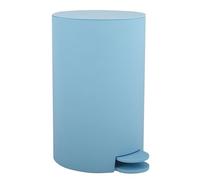 MSV - Pattumiera Cosmetica Modello Osaki - 3 Litri, Coperchio, Pattumiera a Pedale per Bagno, Compatta, Spazi Ridotti, con Contenitore Interno Rimovibile, Azzurro