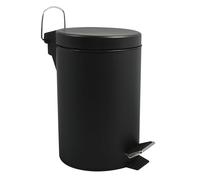 MSV France Cestino a pedale Mod. 100265 Acciaio inox secchio interno rimovibile 3 L Nero