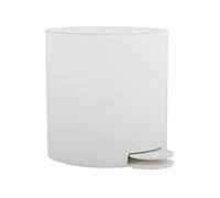 MSV, Pattumiera per Cosmetici Modello Osaki, 3 Litri, Coperchio, Pattumiera a Pedale per WC, Bagni, Compatta, Piccolo Spazio, con Contenitore Interno Estraibile, Bianco
