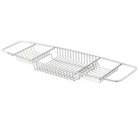 MSV - Vassoio da bagno in acciaio INOX, 68,5 x 18 x 5,5 cm, multicolore, 68,5 x 18 x 15 cm