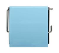 MSV Porta Rotolo Carta igienica a Parete PS e Acciaio Cromato Blu Cielo