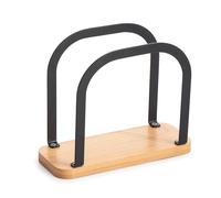 MSV Porta tovaglioli in bambù e Acciaio Elie Industrial Design, Nero Opaco
