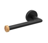 MSV Portarotolo da Parete IANA in Acciaio e bambù Nero Opaco
