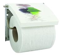 MSV Portarotolo da Parete, MDF e Acciaio Inossidabile, LINGGA Bianco