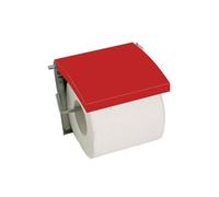 MSV ms1253 - Portarotolo di Carta igienica, in MDF/Acciaio Inox, Colore: Rosso