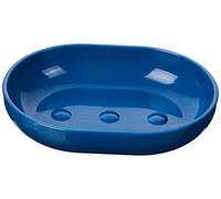 MSV - Portasapone PS Inagua - Design Moderno per Il Bagno - Dimensioni 13 x 10 x 3 cm - Blu Scuro - Materiale Resistente all'Acqua - Ideale per Tutti i Tipi di Sapone