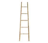 MSV Portasciugamani con 5 pioli, in bambù, 150 cm, colore: marrone