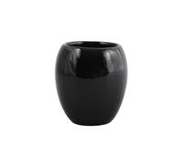 MSV - Portaspazzolino Java - Bicchiere - Ø 7,5 x 11,5 cm - Nero - Design Moderno per Il Bagno - Superficie Facile da Pulire - Ideale per spazzolini e Accessori