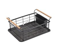 MSV Scolapiatti Design industriale Legno & Acciaio ELIE Nero opaco