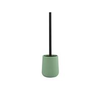 MSV - Scopino per WC con Supporto in Ceramica - Modello MAONIE - Setole Resistenti all'Usura - 10,4 x 38,8 cm - Autoportante - Porta scopino Non Fisso - Classico ed Elegante - Verde basilico Opaco