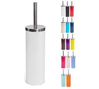 MSV Scopino per WC in Acciaio Inox di Colore Bianco Inossidabile, 30 x 20 x 15 cm