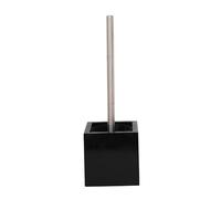MSV, Scopino per WC in MDF, 11 x 11 cm x 37 cm, Nero (Schwarz glänzend)