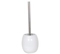 MSV - Scopino WC Java - Scopino WC - 10 x 39 cm - Bianco - Design Moderno per Il Bagno - Manico ergonomico - Testina sostituibile per Una Pulizia Efficace