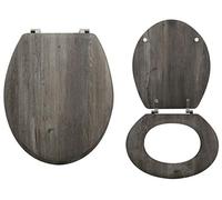 MSV Sedile WC in MDF con anima in legno "Blue Ridge", cerniere in acciaio inox, qualità stabile e di alta qualità