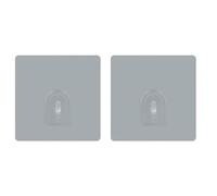 MSV Set 2 Ganci da Muro Adesivi Riposizionabili, Grigio Chiaro
