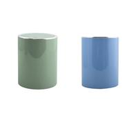 MSV - Set 2 Pattumiere Kamaka - Verde Basilico/Blu Pastello | 2 Pattumiere Coordinate · Set Bagno Coordinato · Colori Abbinati · Facile da Pulire