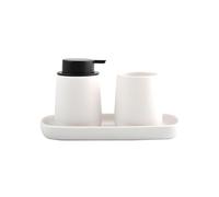 MSV Set 3 Accessori Bagno in Ceramica MAONIE Bianco Opaco