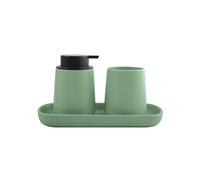 MSV Set 3 Accessori Bagno in Ceramica MAONIE Verde Basilico