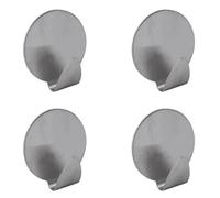 MSV Set 4 Ganci Adesivi da Muro in Acciaio Inox