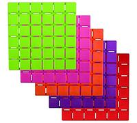 MSV Set 5 Tappetini Doccia o Bagno Antiscivolo Quadro Gomma 13x13cm Colori Caldi