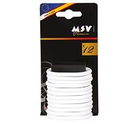 MSV Set di 12 Anelli per Tenda da Doccia Bianco