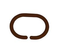 MSV Set di 12 Anelli per Tenda da Doccia, Cioccolato