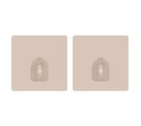 MSV Set di 2 Ganci da Parete Adesivi Riposizionabili Beige